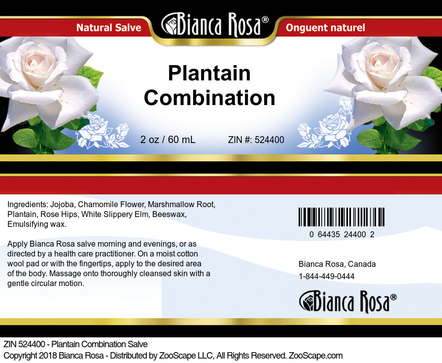Plantain Combination Salve - Label