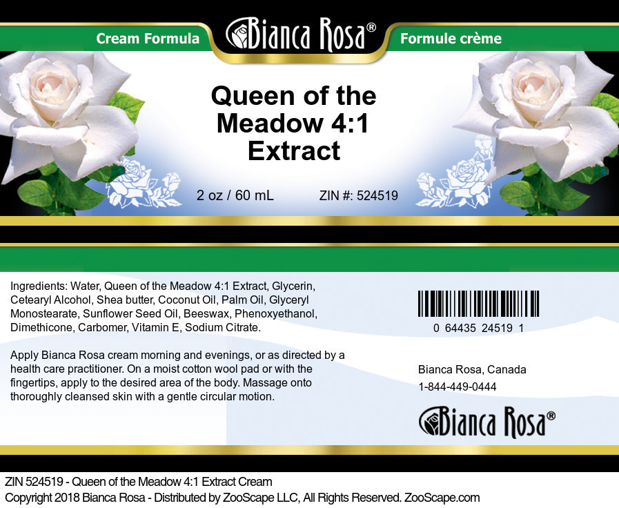 Queen of the Meadow 4:1 Extract Cream - Label