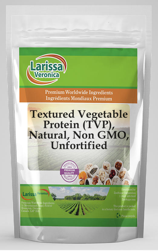 Textured Vegetable Protein (TVP), Natural, Non GMO, Unfortified