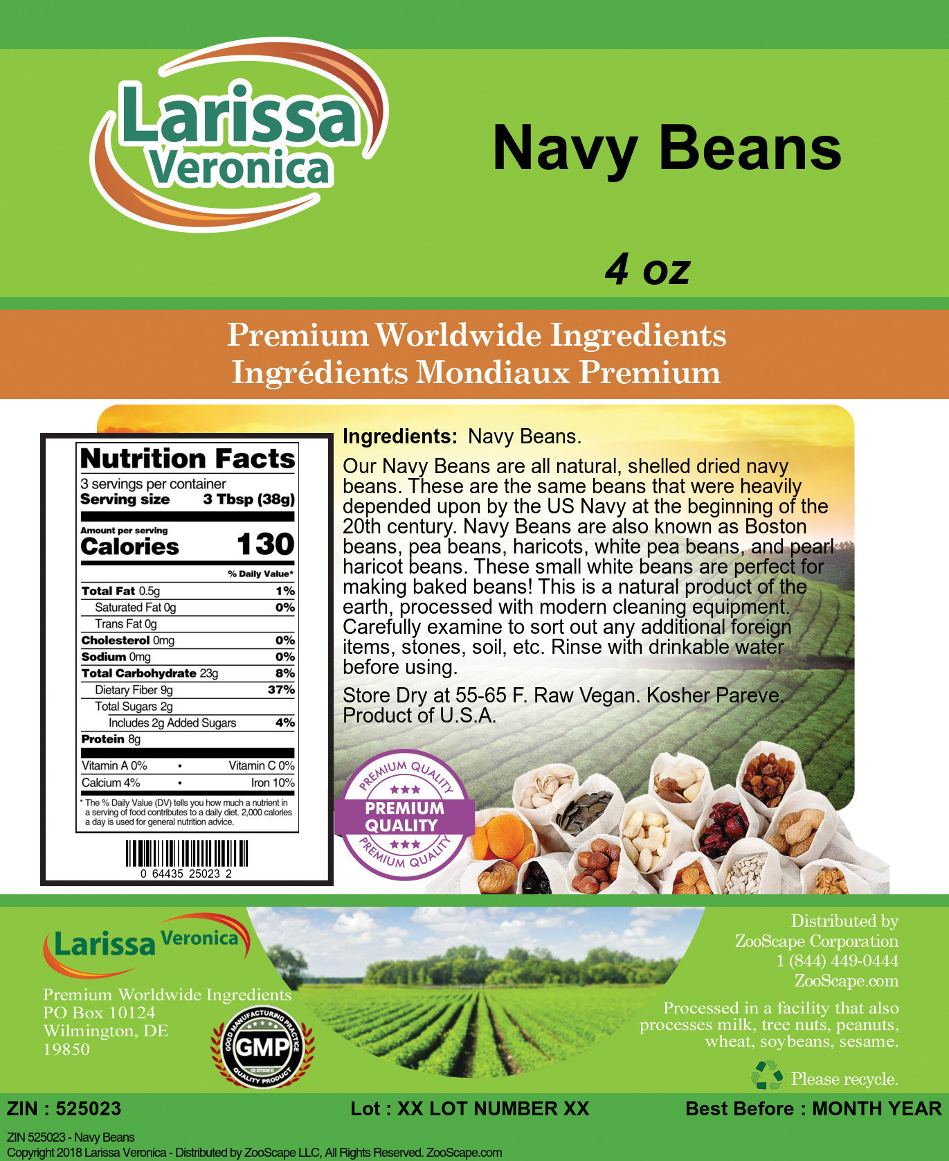 Navy Beans - Label