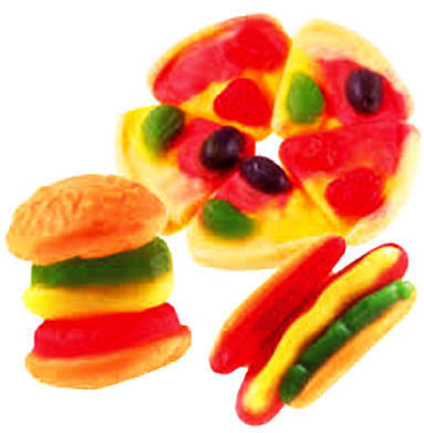 Gummy Burgers, Hot Dogs, Pizza and Sea Creatures