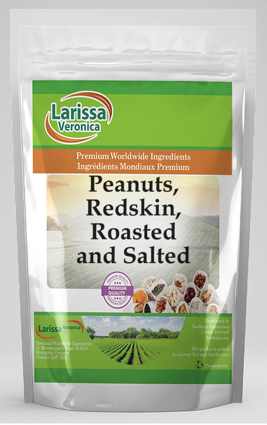 Peanuts, Redskin, Roasted and Salted