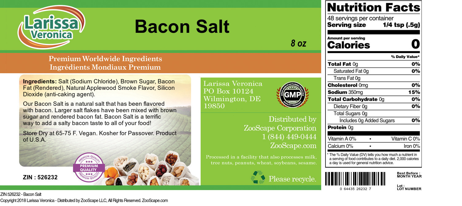 Bacon Salt - Label