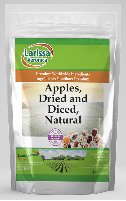 Apples, Dried and Diced, Natural
