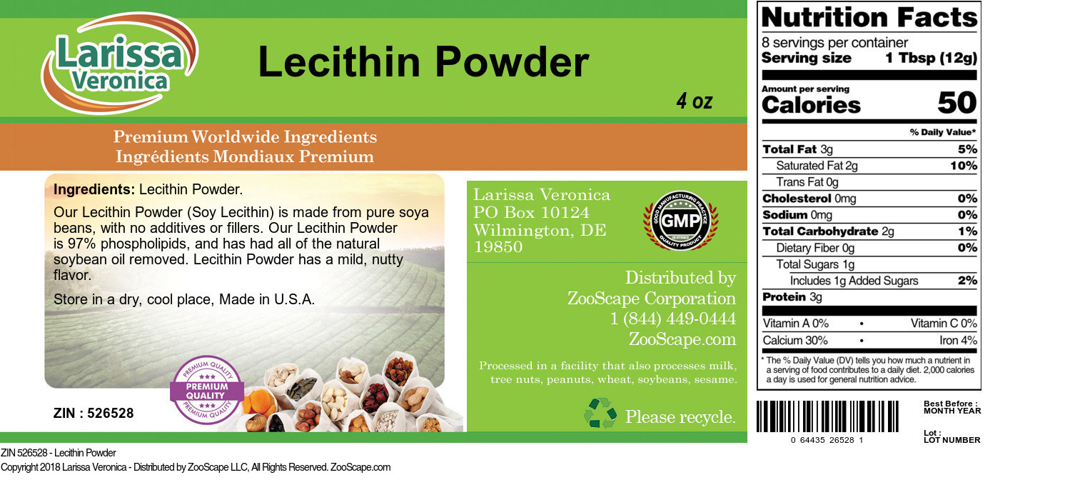 Lecithin Powder - Label