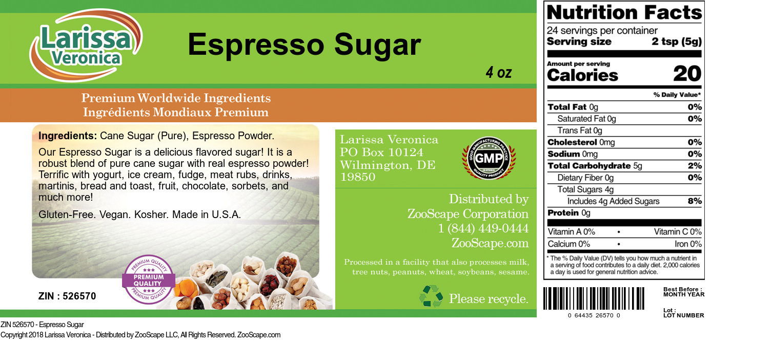 Espresso Sugar - Label