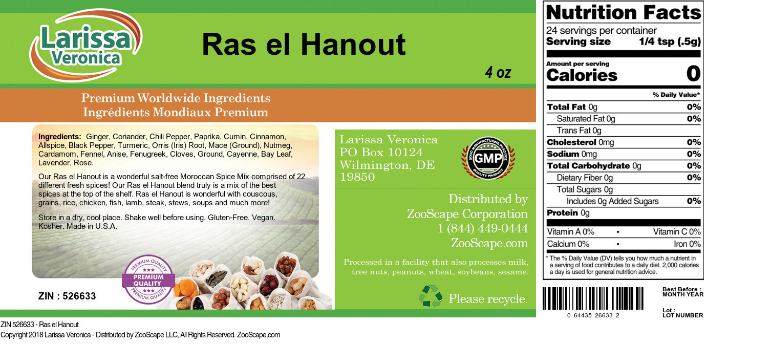 Ras el Hanout - Label