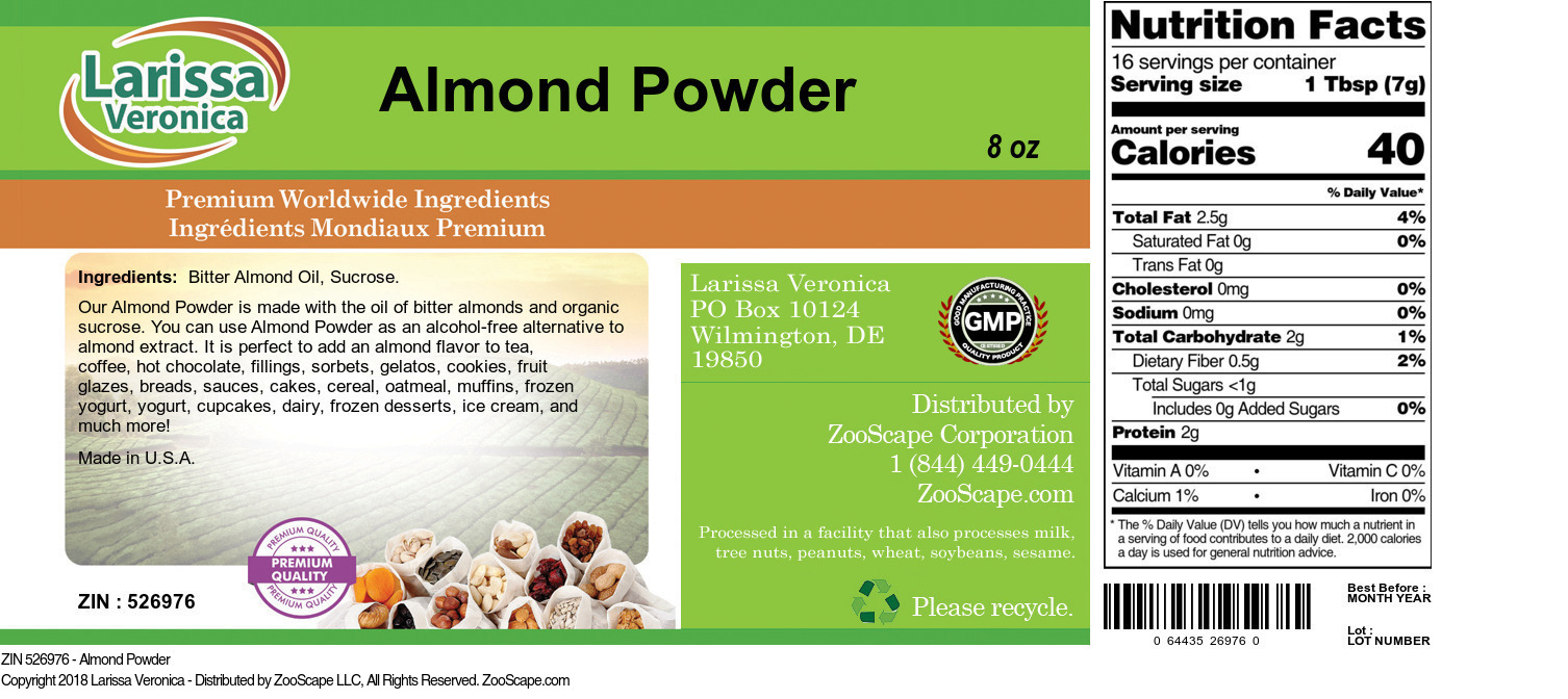 Almond Powder - Label