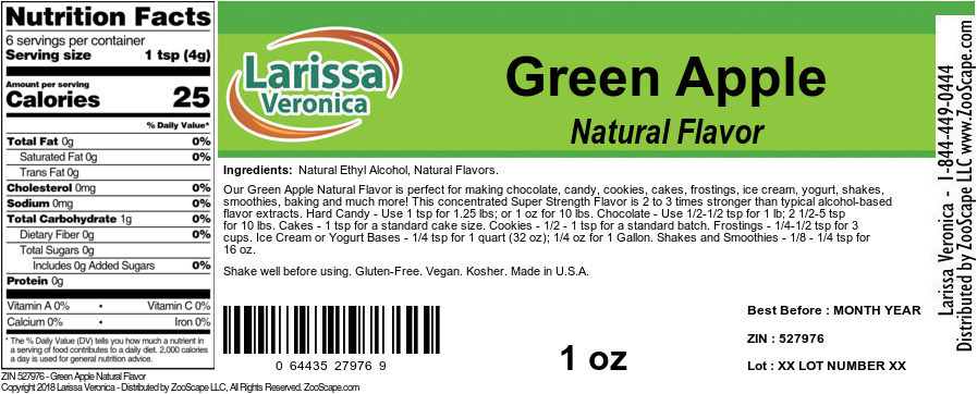 Green Apple Natural Flavor - Label