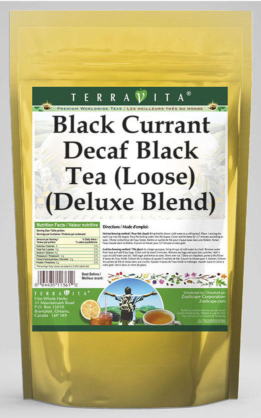 Black Currant Decaf Black Tea (Loose) (Deluxe Blend)