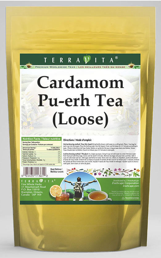 Cardamom Pu-erh Tea (Loose)