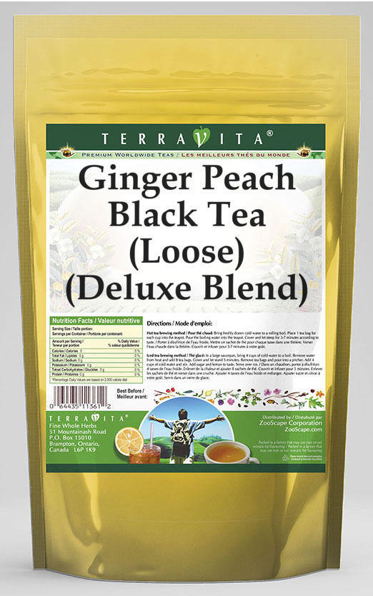 Ginger Peach Black Tea (Loose) (Deluxe Blend)