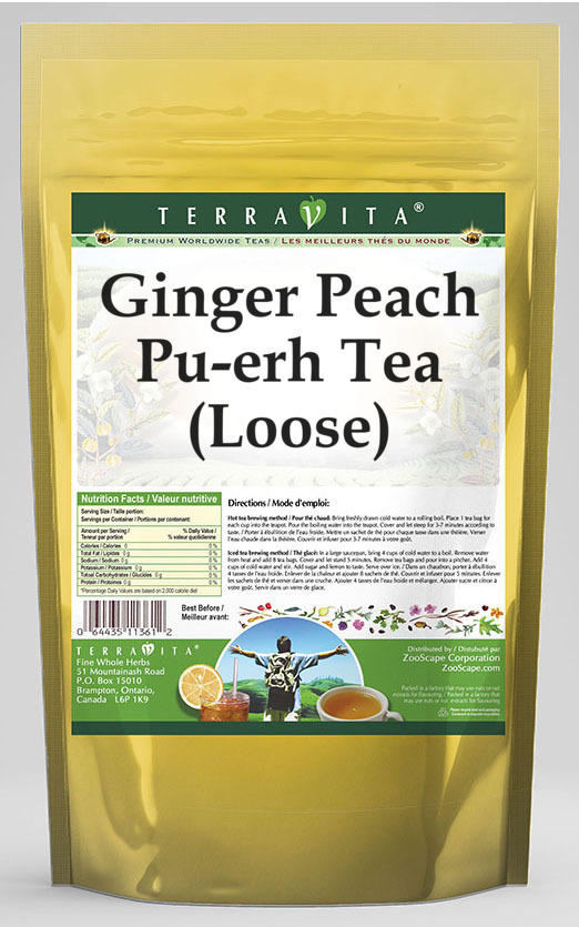Ginger Peach Pu-erh Tea (Loose)