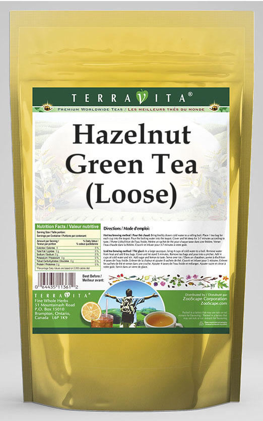 Hazelnut Green Tea (Loose)