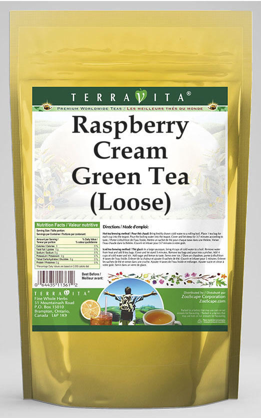 Raspberry Cream Green Tea (Loose)