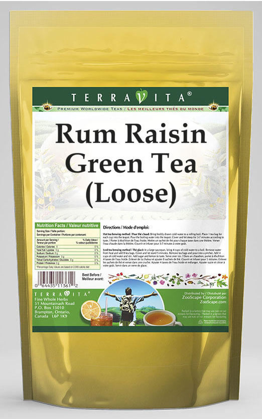 Rum Raisin Green Tea (Loose)