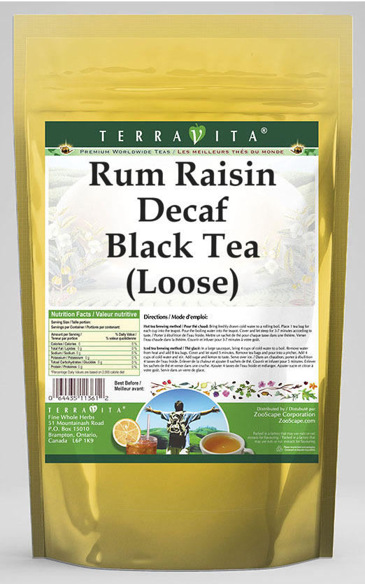 Rum Raisin Decaf Black Tea (Loose)