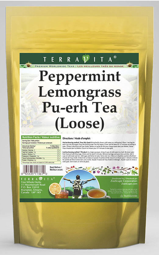 Peppermint Lemongrass Pu-erh Tea (Loose)