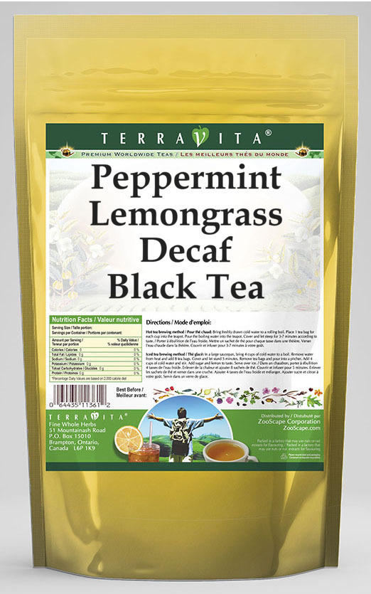 Peppermint Lemongrass Decaf Black Tea