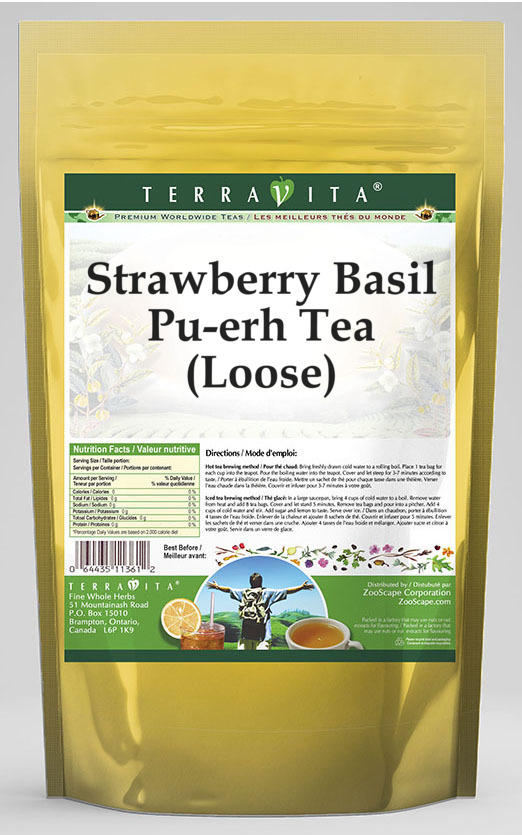 Strawberry Basil Pu-erh Tea (Loose)
