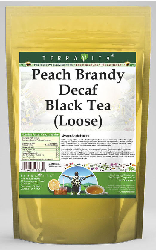 Peach Brandy Decaf Black Tea (Loose)