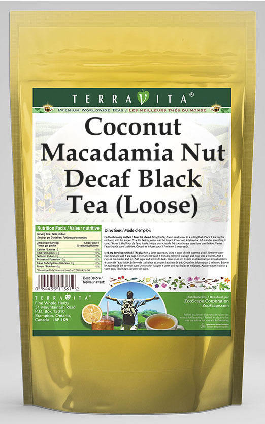 Coconut Macadamia Nut Decaf Black Tea (Loose)