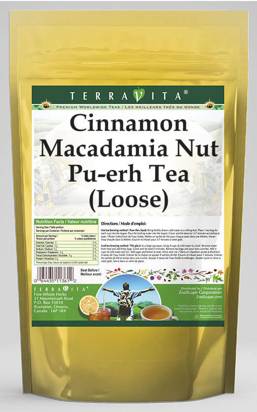 Cinnamon Macadamia Nut Pu-erh Tea (Loose)