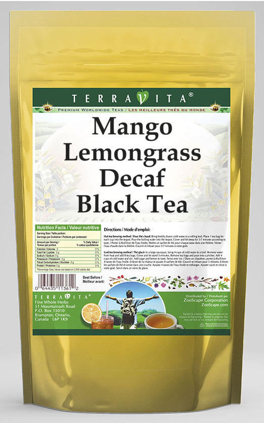 Mango Lemongrass Decaf Black Tea
