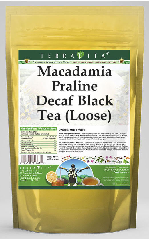 Macadamia Praline Decaf Black Tea (Loose)