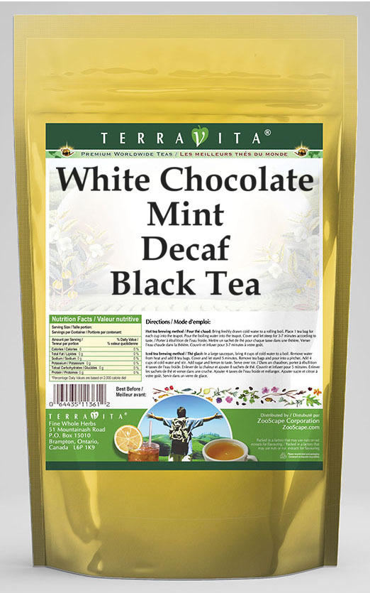 White Chocolate Mint Decaf Black Tea