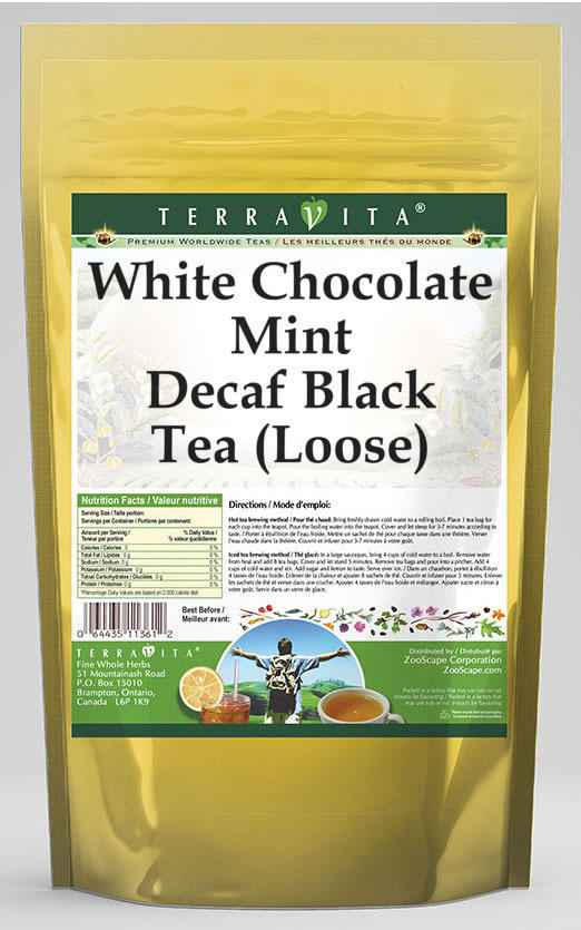 White Chocolate Mint Decaf Black Tea (Loose)