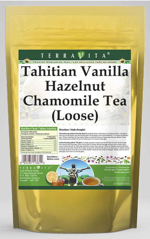 Tahitian Vanilla Hazelnut Chamomile Tea (Loose)