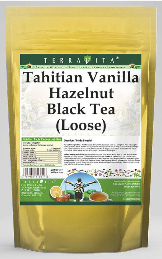 Tahitian Vanilla Hazelnut Black Tea (Loose)