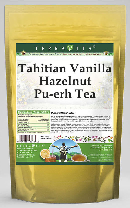 Tahitian Vanilla Hazelnut Pu-erh Tea