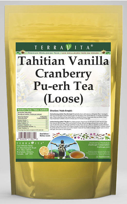 Tahitian Vanilla Cranberry Pu-erh Tea (Loose)