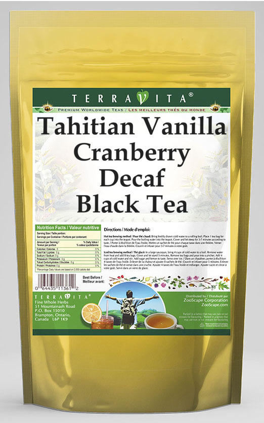 Tahitian Vanilla Cranberry Decaf Black Tea