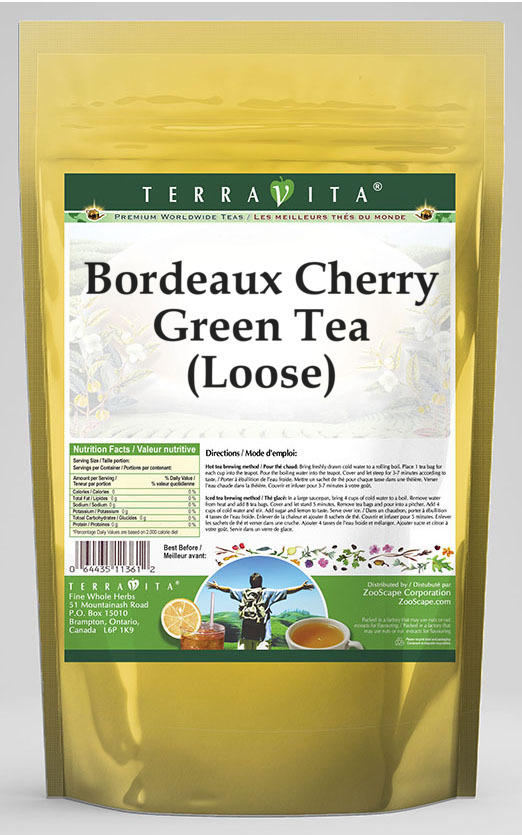 Bordeaux Cherry Green Tea (Loose)
