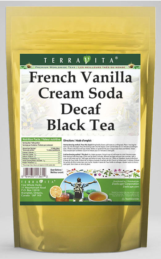 French Vanilla Cream Soda Decaf Black Tea