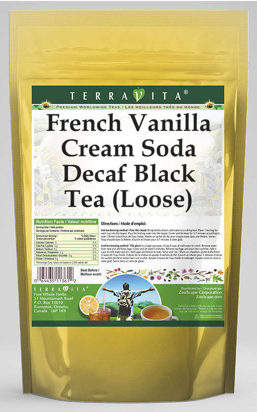 French Vanilla Cream Soda Decaf Black Tea (Loose)