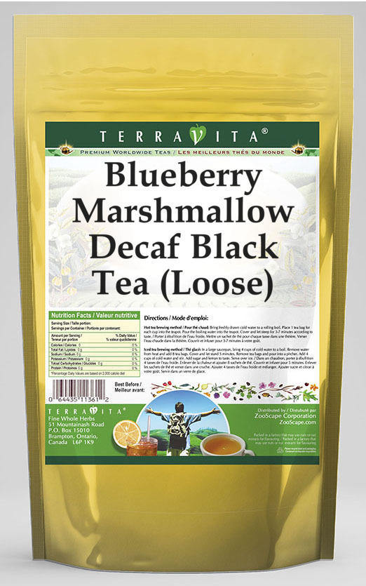 Blueberry Marshmallow Decaf Black Tea (Loose)