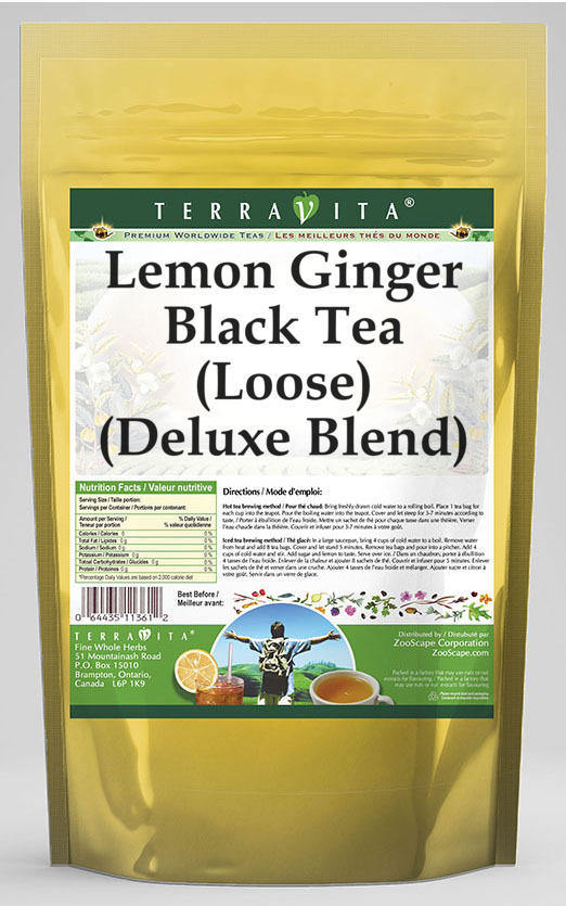 Lemon Ginger Black Tea (Loose) (Deluxe Blend)