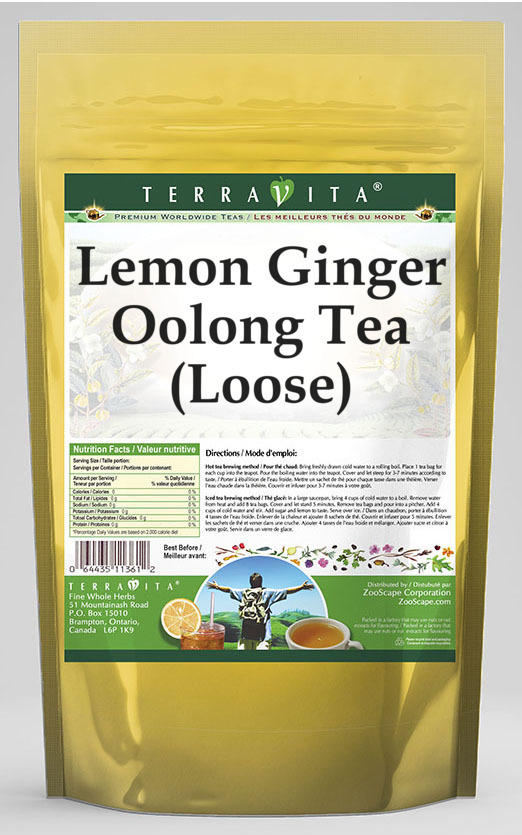 Lemon Ginger Oolong Tea (Loose)