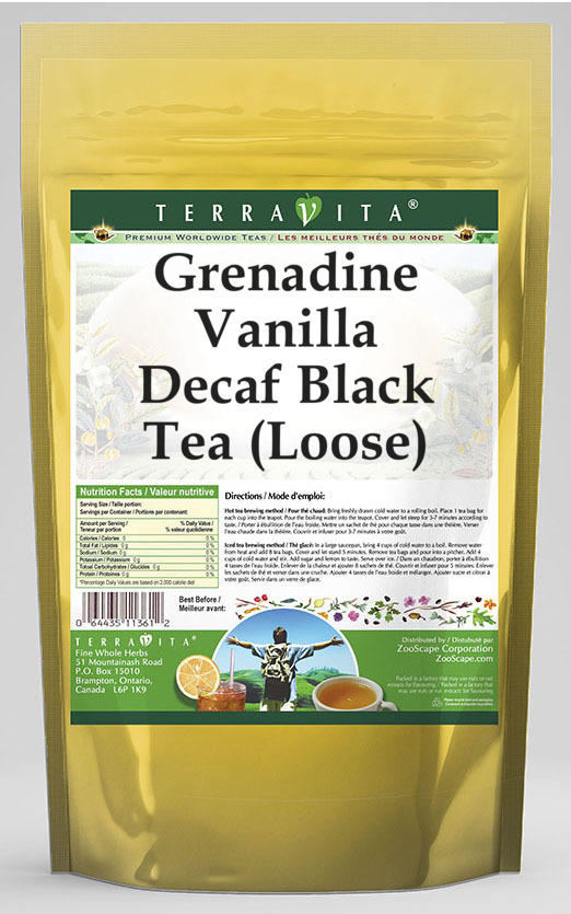 Grenadine Vanilla Decaf Black Tea (Loose)