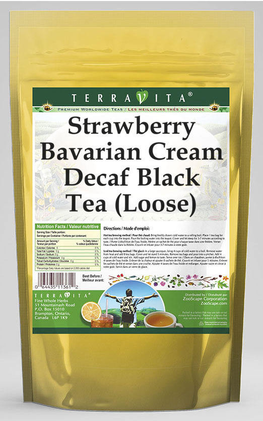 Strawberry Bavarian Cream Decaf Black Tea (Loose)