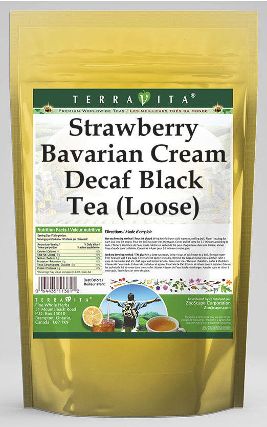 Strawberry Bavarian Cream Decaf Black Tea (Loose)