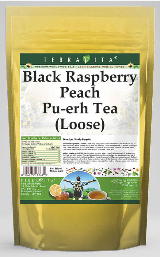 Black Raspberry Peach Pu-erh Tea (Loose)