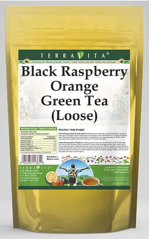 Black Raspberry Orange Green Tea (Loose)