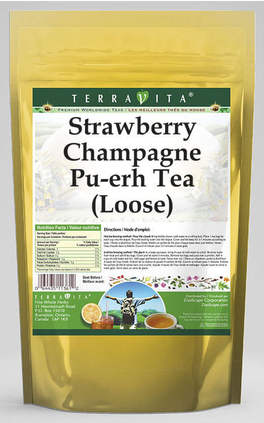 Strawberry Champagne Pu-erh Tea (Loose)