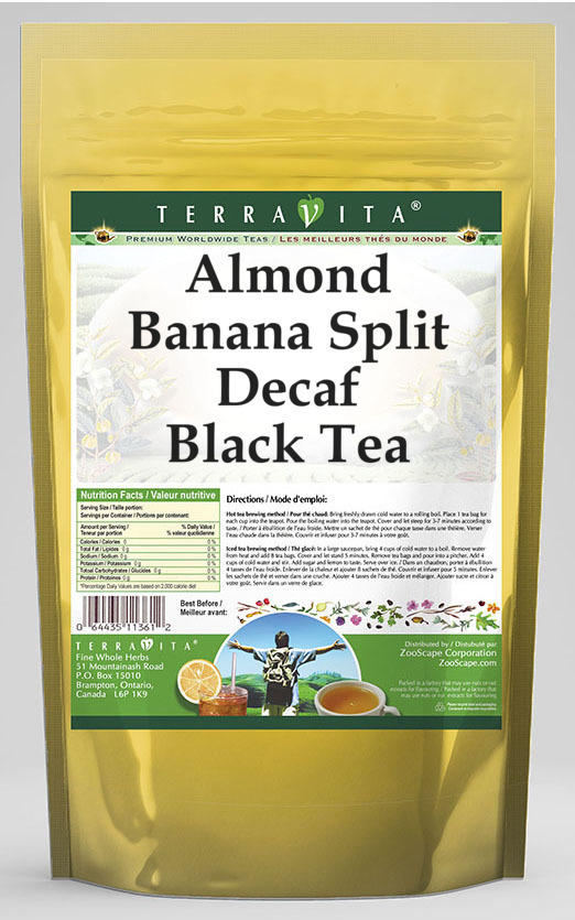 Almond Banana Split Decaf Black Tea