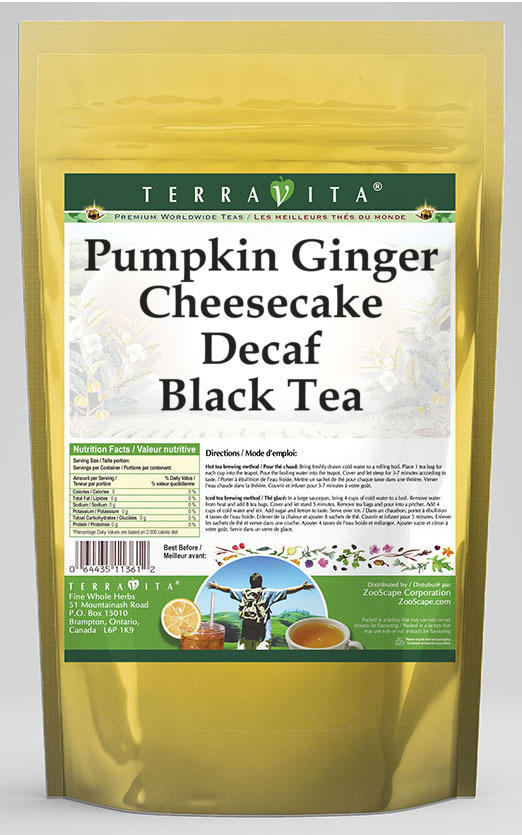 Pumpkin Ginger Cheesecake Decaf Black Tea